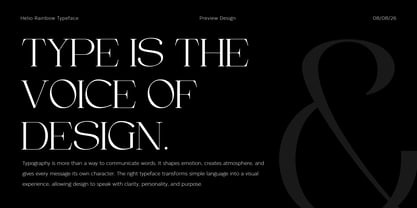 Helio Rainbow Serif Font Poster 9