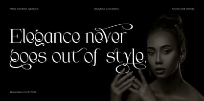 Helio Rainbow Serif Font Poster 4