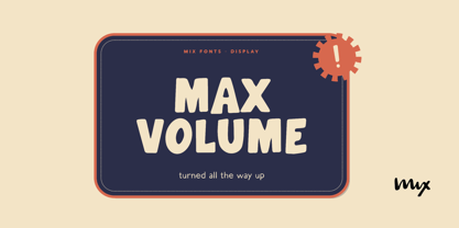 Max Volume Font Poster 1