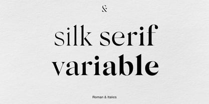 Silk Serif Variable Font Poster 1
