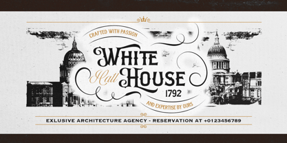White Ascents Font Poster 4
