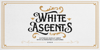 White Ascents Font Poster 1