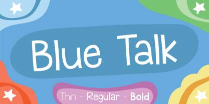 Blue Talk Font Poster 1