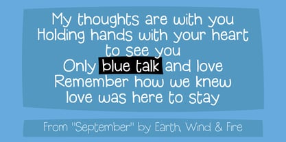 Blue Talk Font Poster 2