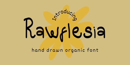 Rawflesia Hand Drawn Font Font Poster 1