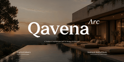 Qavena Arc Font Poster 1