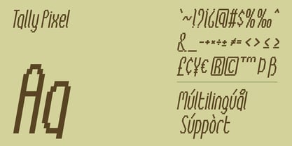 Tally Pixel Font Poster 8