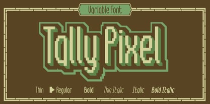 Tally Pixel Font Poster 1