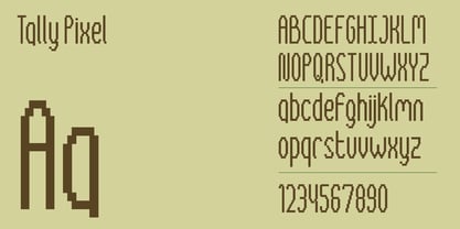 Tally Pixel Font Poster 7