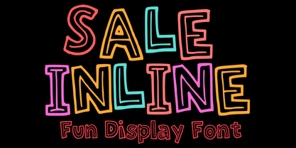 Sale Inline Font Poster 1