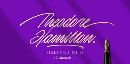 Theodore Hamilton Font Poster 1
