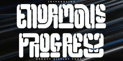 Enormous Progress Font Poster 1