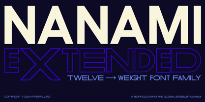 Nanami Extended Font Poster 1