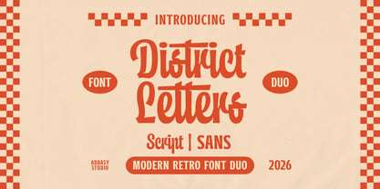 District Letters Font Poster 1