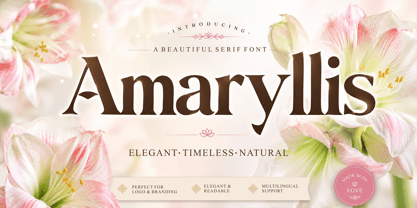 Amaryllis Font Poster 1