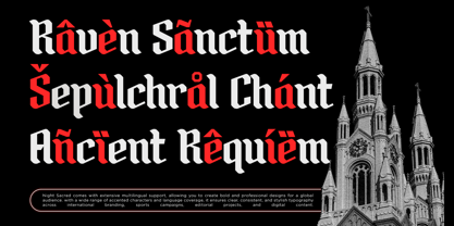 Night Sacred Font Poster 3
