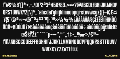 PRAK Breakstrike Font Poster 6