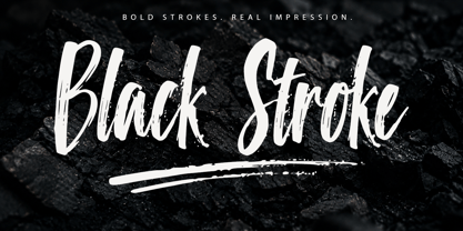 Black Stroke Font Poster 2