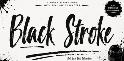 Black Stroke Font Poster 1