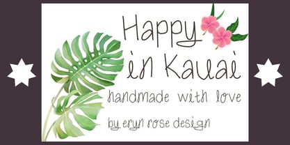 Happy in Kauai Font Poster 1