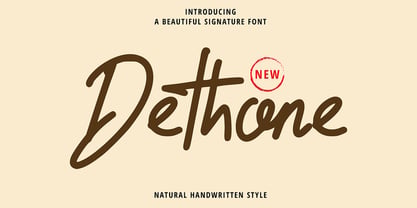 Dethone Signature Font Poster 1