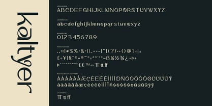 Kaltyer Font Poster 2