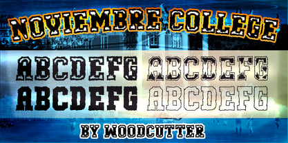 Noviembre College Font Poster 5
