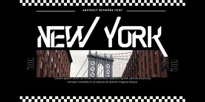 Abstract Network Font Poster 4