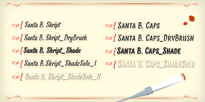 Santa Barbara Pro Font Poster 3