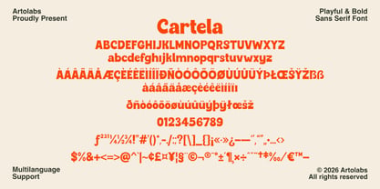 Cartela Font Poster 6
