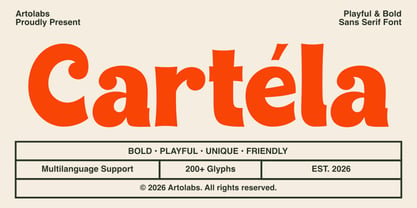 Cartela Font Poster 1