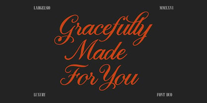 Lahgelsio Script Font Poster 2