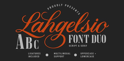 Lahgelsio Script Font Poster 1