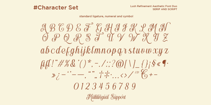 Lush Refinement Font Poster 12