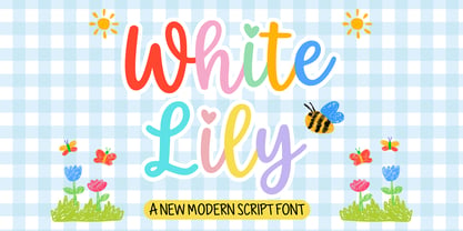 White Lily Font Poster 1