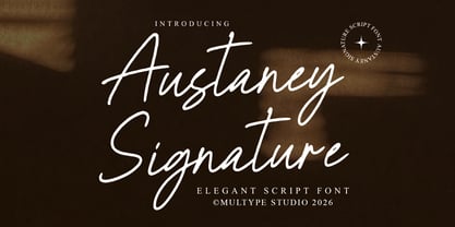 MLTP Austaney Signature Font Poster 1