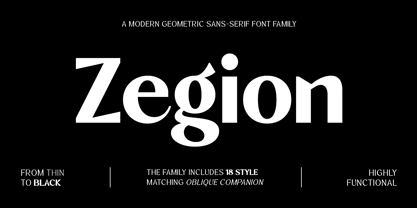 Zegion Font Poster 1