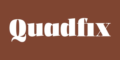 Quadfix Font Poster 1