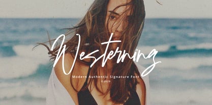 Westerning Brush Signature Font Poster 1