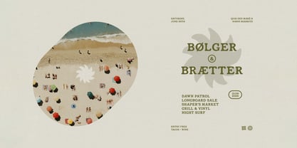 Hossegor Retro Surf Serif Display Font Poster 4