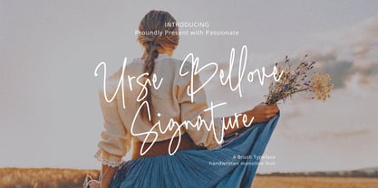 Ursie Bellove Signature Font Poster 1