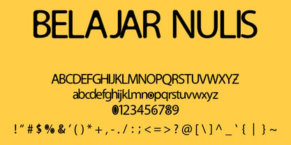 Belajar Nulis Tipis Font Poster 1