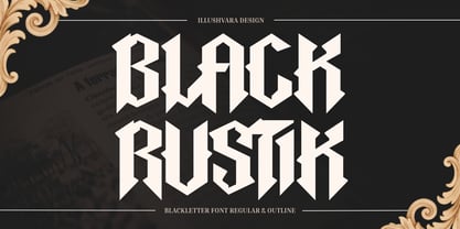 Black Rustik Font Poster 1