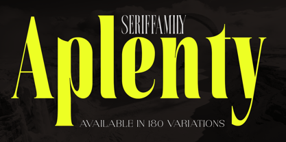 Aplenty Font Poster 1