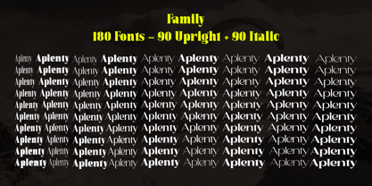 Aplenty Font Poster 5