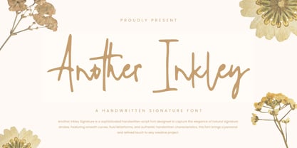 Another Inkley Signature Font Poster 1