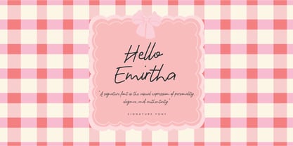 Emirtha Signature Font Poster 2