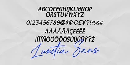 Lunetia Signature Font Poster 6
