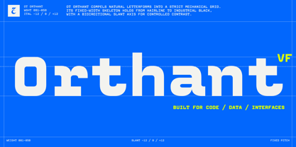 OT Orthant Font Poster 1