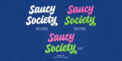 Saucy Society Bubble Font Poster 8